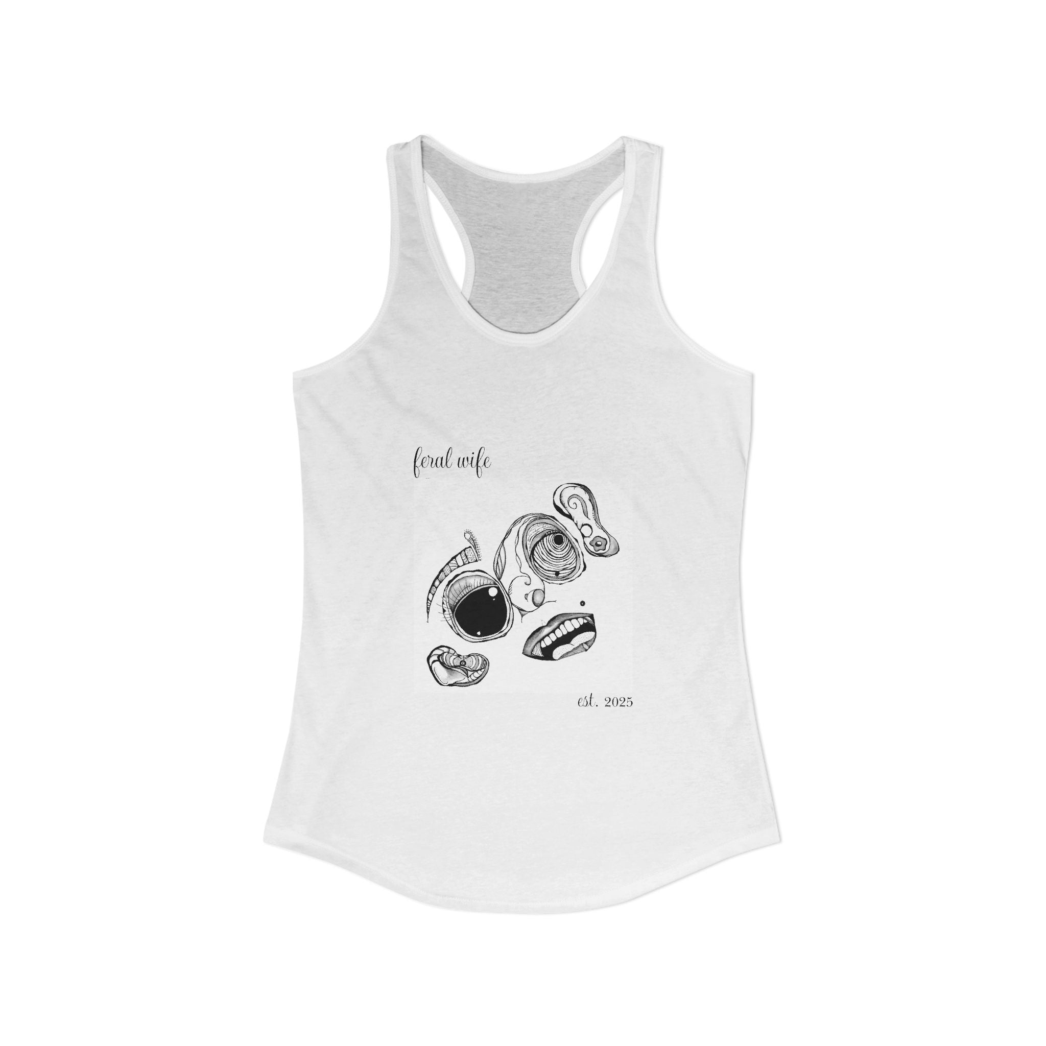 Face by Feral Wife - Women's Ideal Racerback Tank