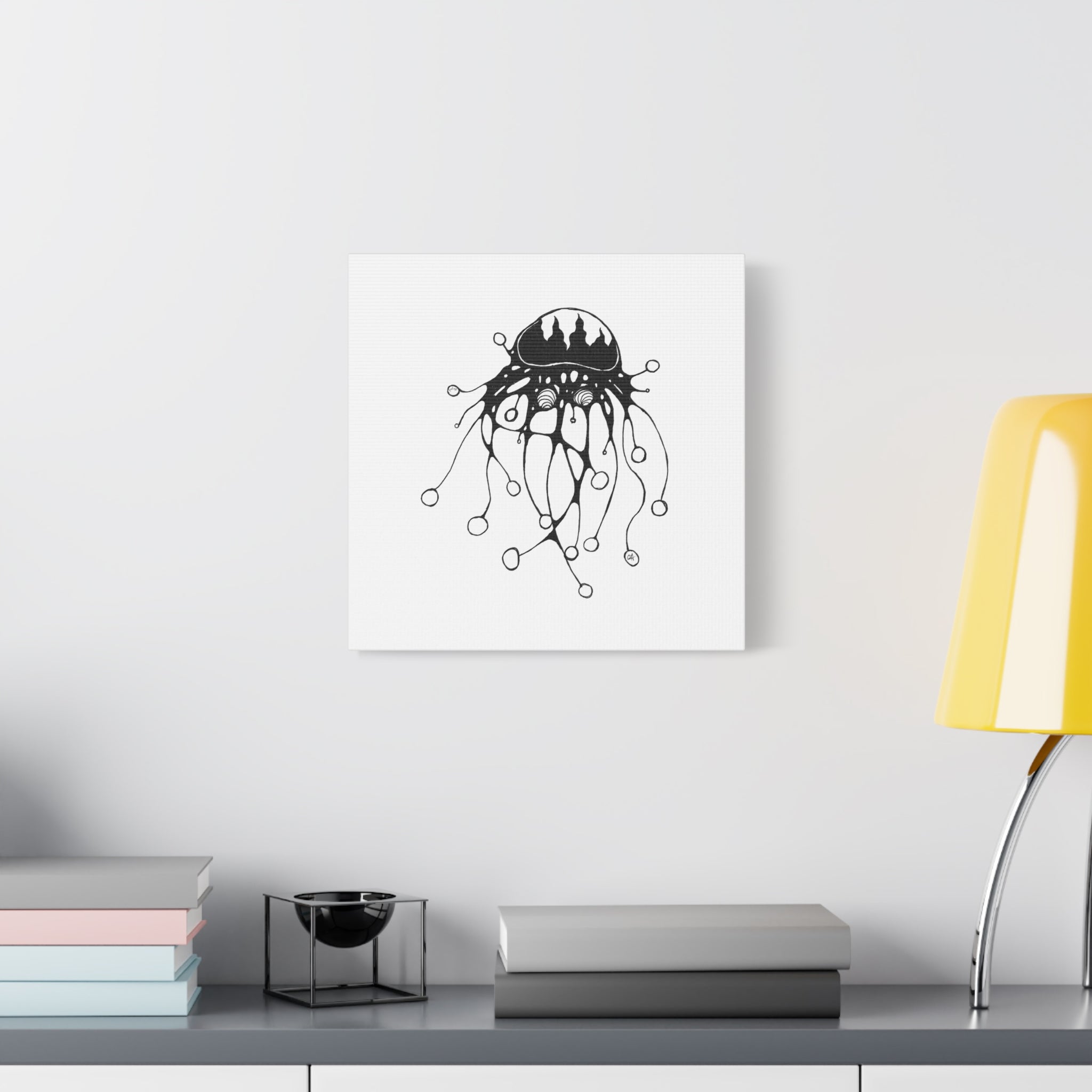 Abstract Black Jellyfish by Feral Wife — Minimal Ocean Wall Art