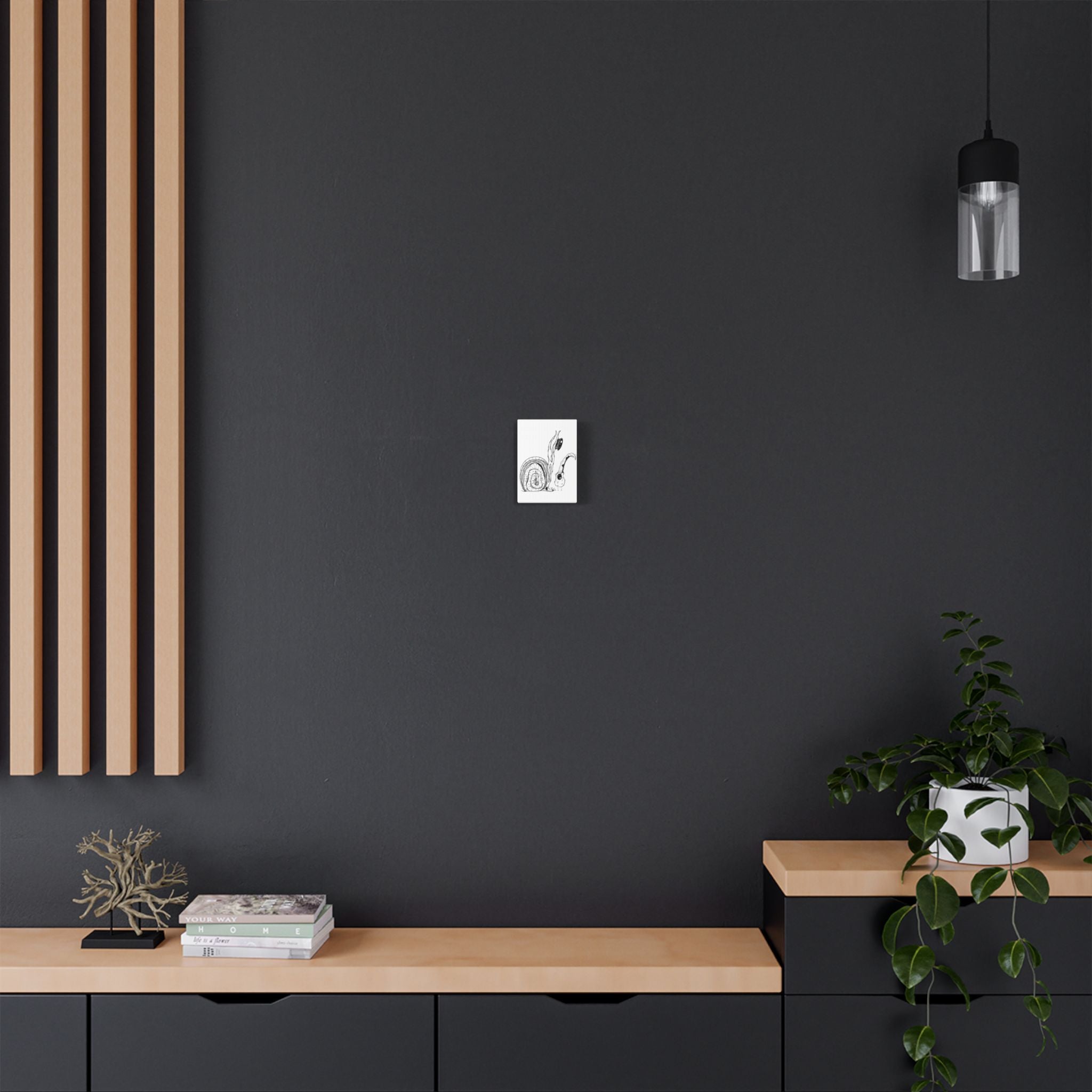 Friends - Line Art Canvas — Minimal Black & White Stretched Print
