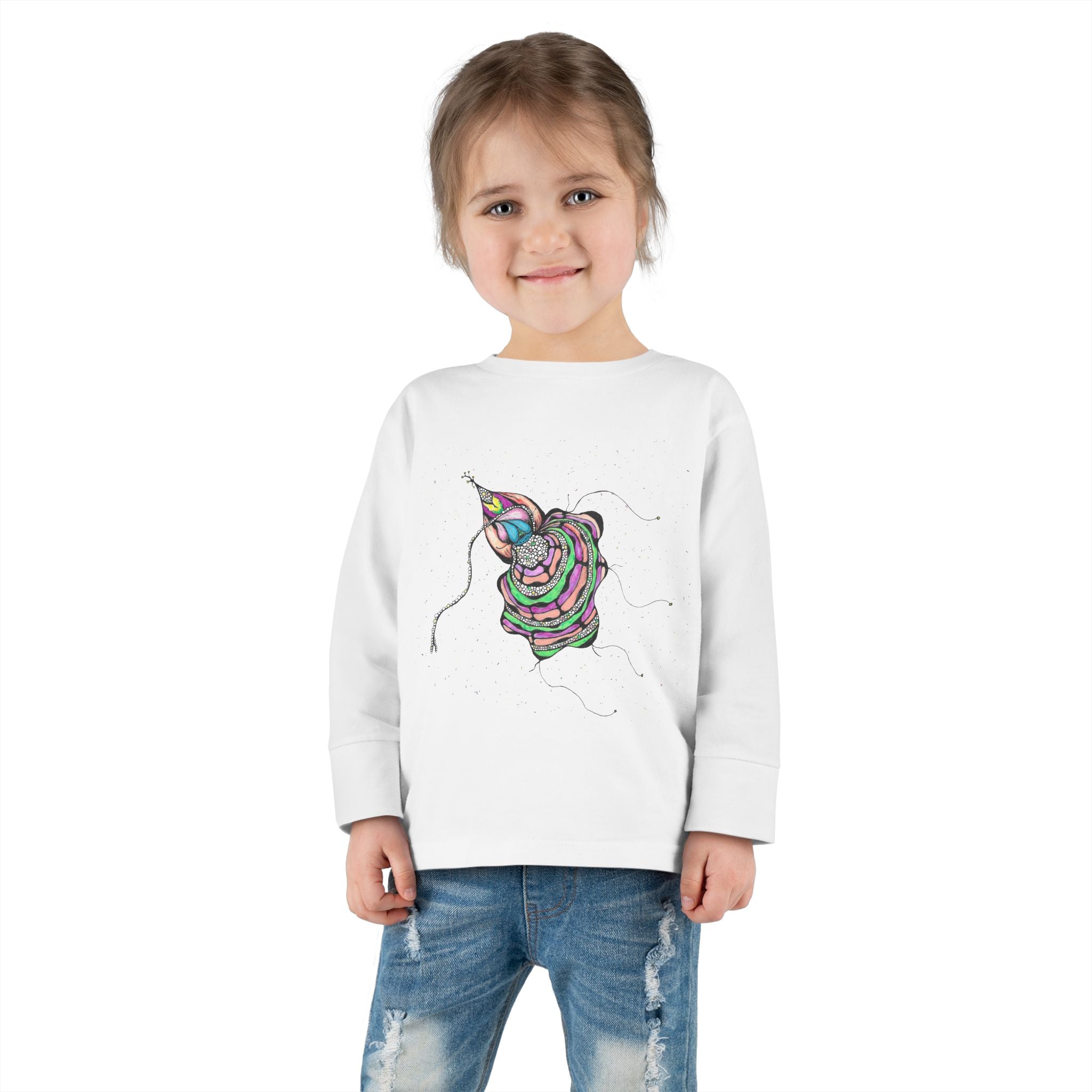 Sea Creature by Feral Wife - Colorful Toddler Long Sleeve Tee