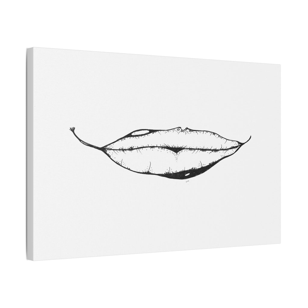 Nature's Kiss Hand-Drawn Art on Satin Canvas Print — Stretched Wall Art