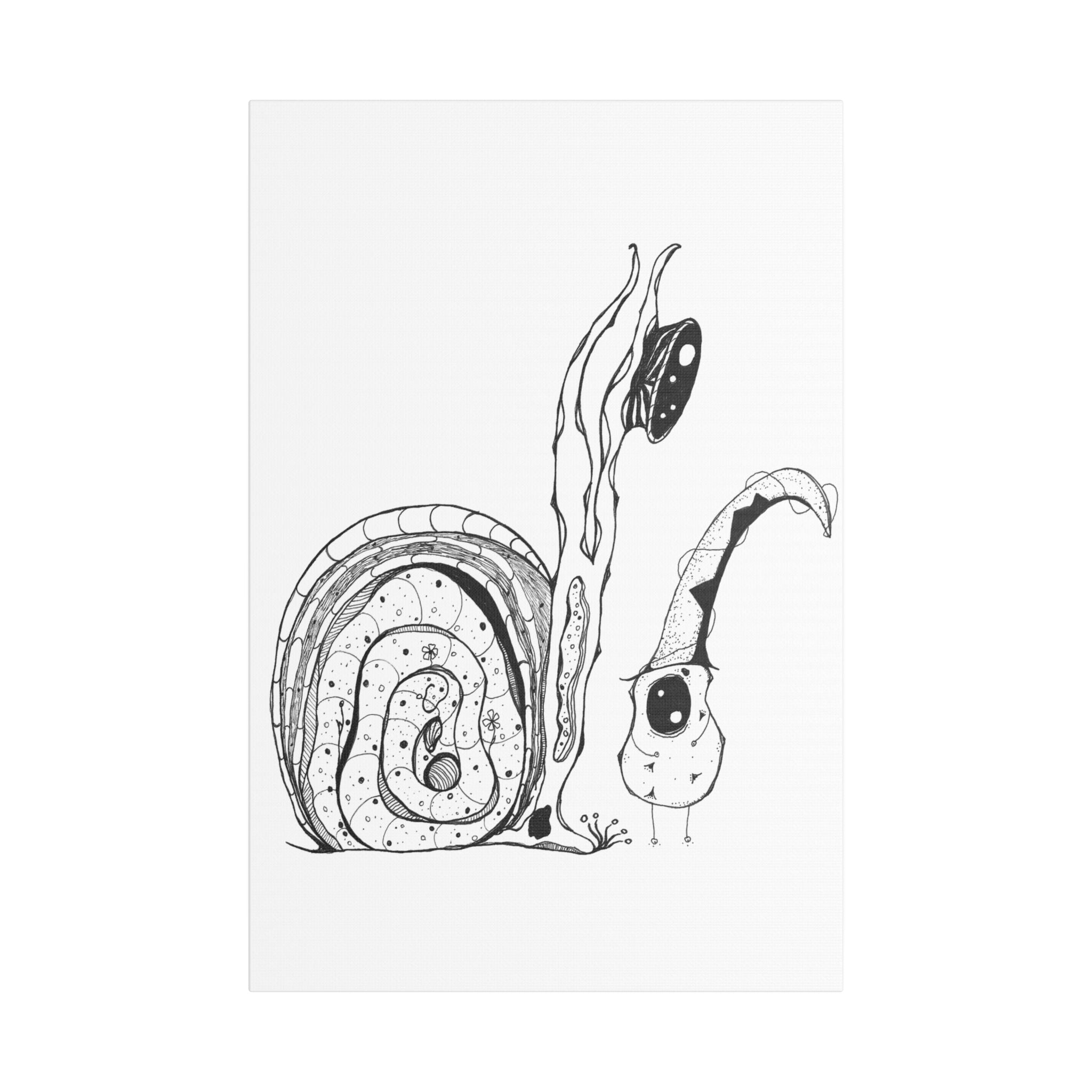 Friends - Line Art Canvas — Minimal Black & White Stretched Print