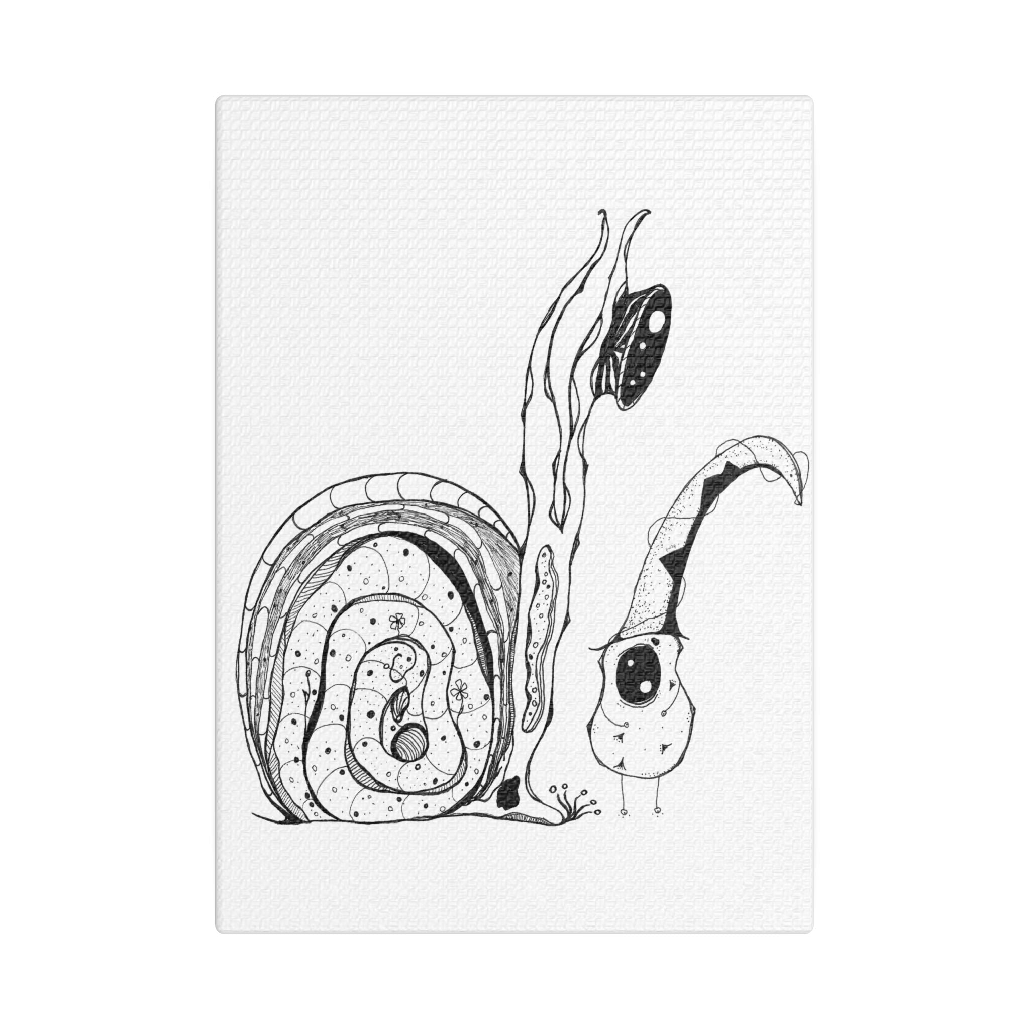Friends - Line Art Canvas — Minimal Black & White Stretched Print