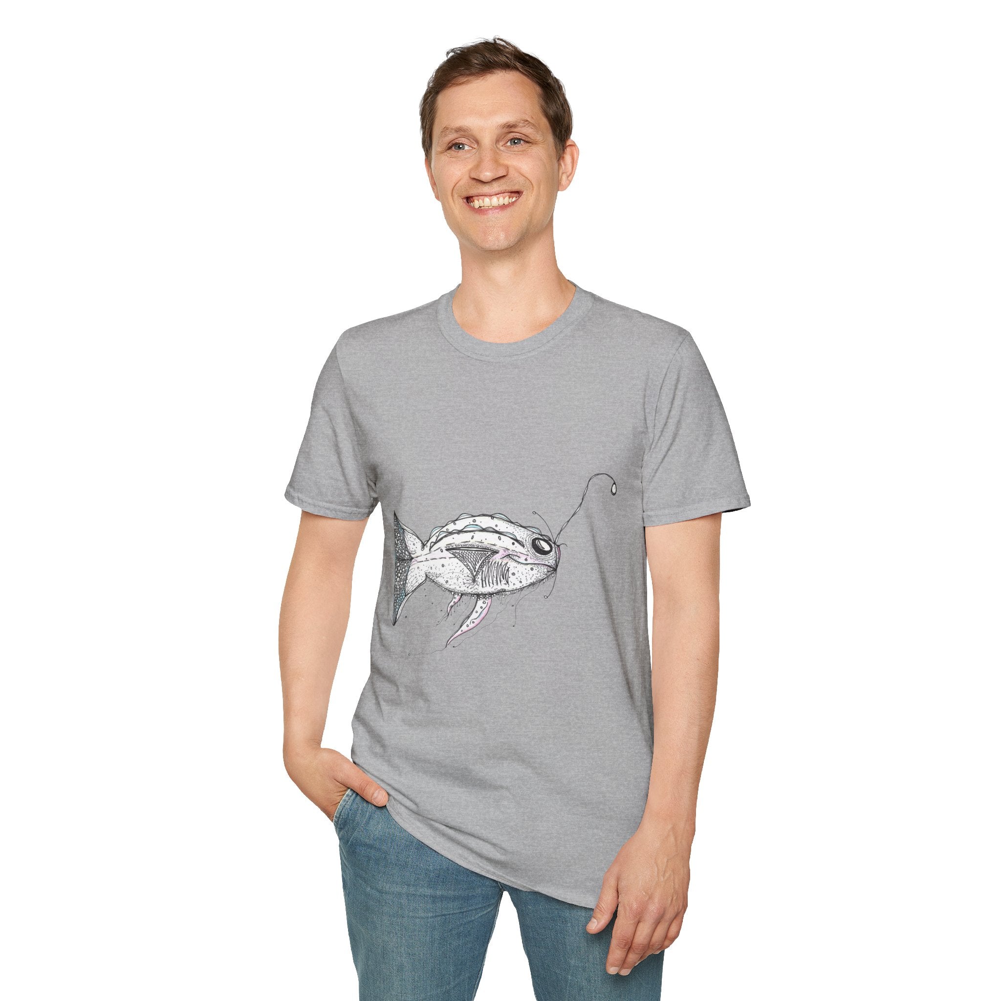 Fishing Adventure by Feral Wife - Unisex Softstyle T-Shirt