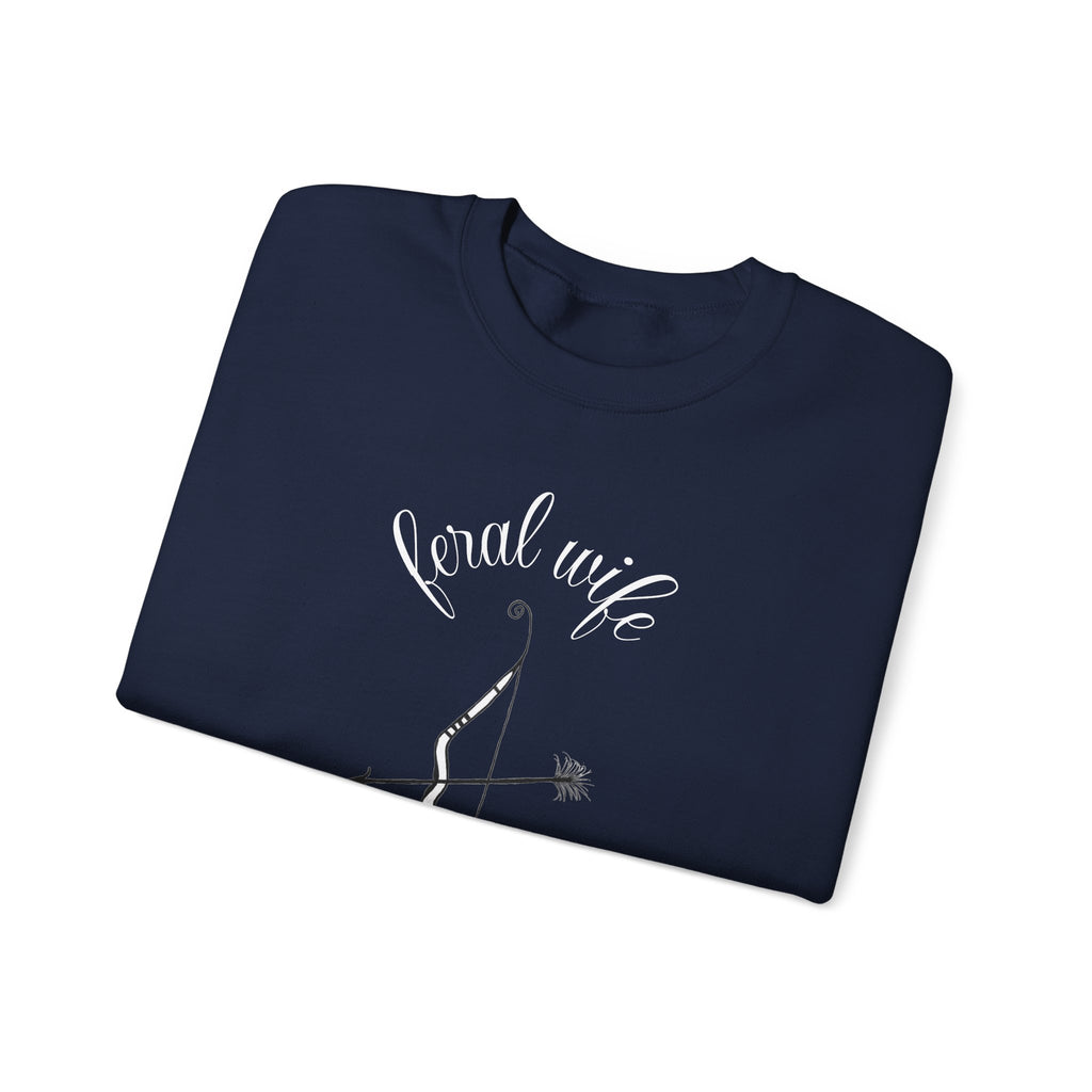 Archery 'Here for the Meat' by Feral Wife Crewneck Sweatshirt