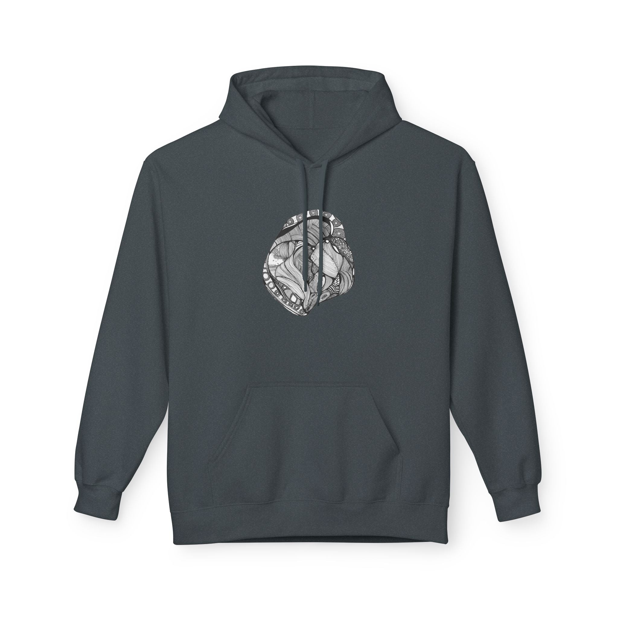 Heart by Feral Wife - Artistic Fleece Hoodie