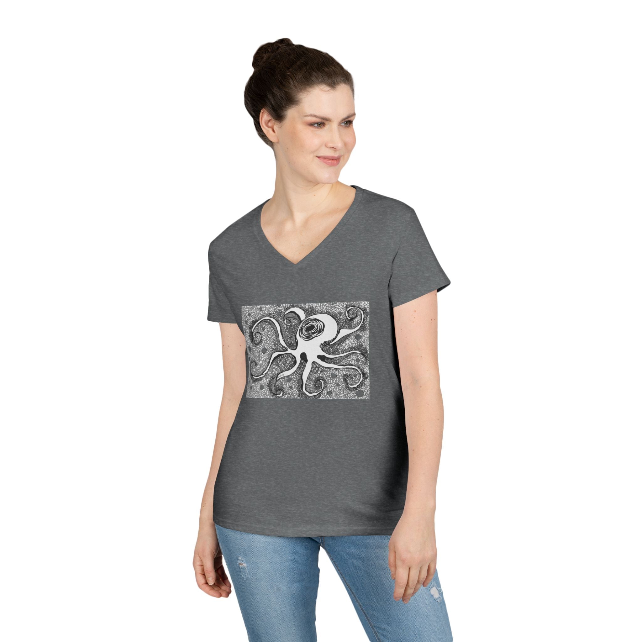 Octopus by Feral Wife - V-Neck T-Shirt