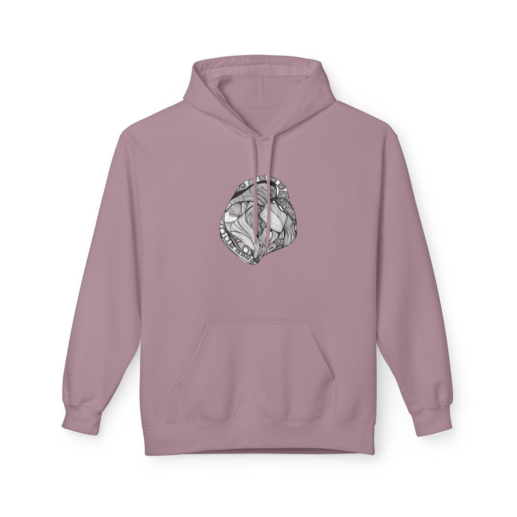 Heart by Feral Wife - Artistic Fleece Hoodie