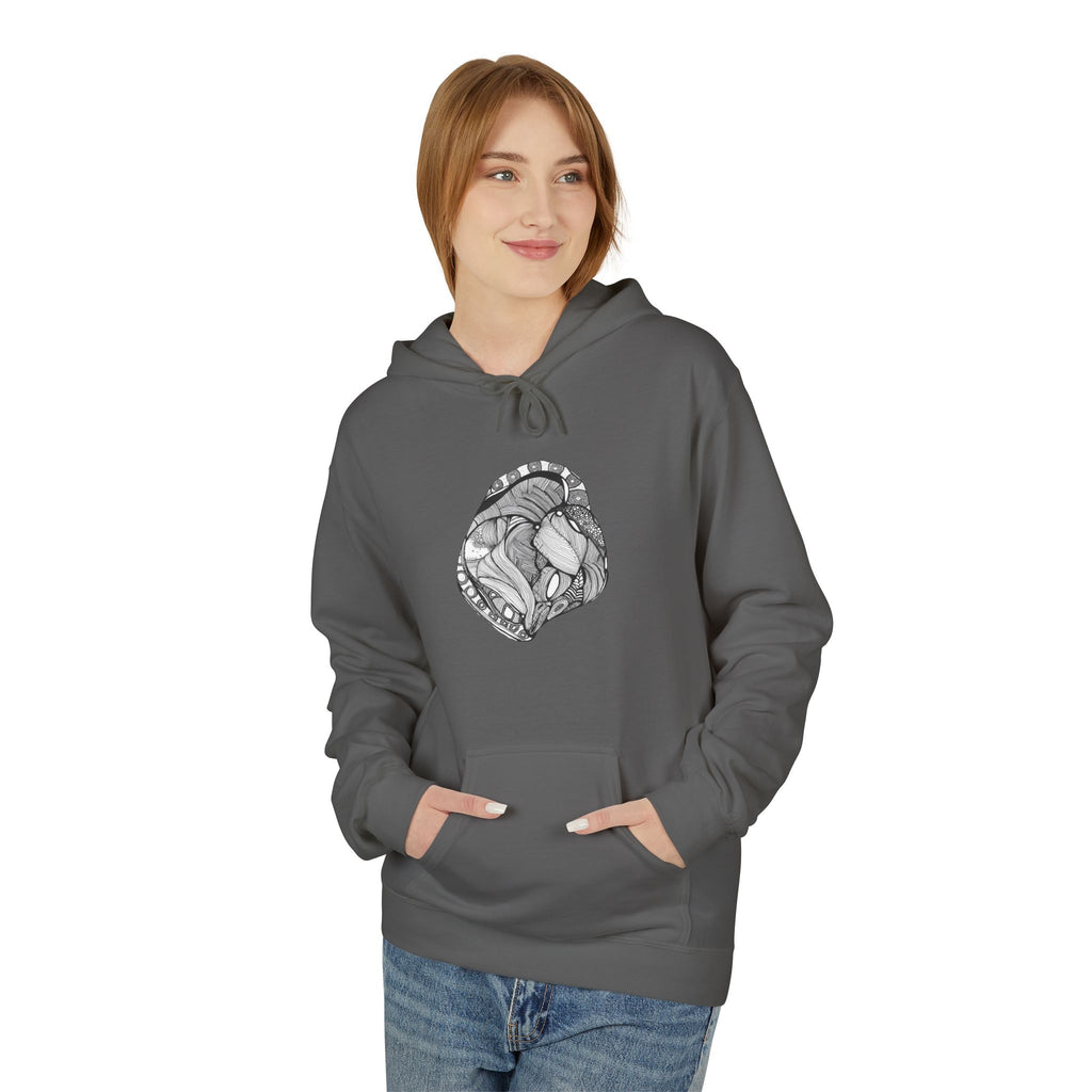 Heart by Feral Wife - Artistic Fleece Hoodie