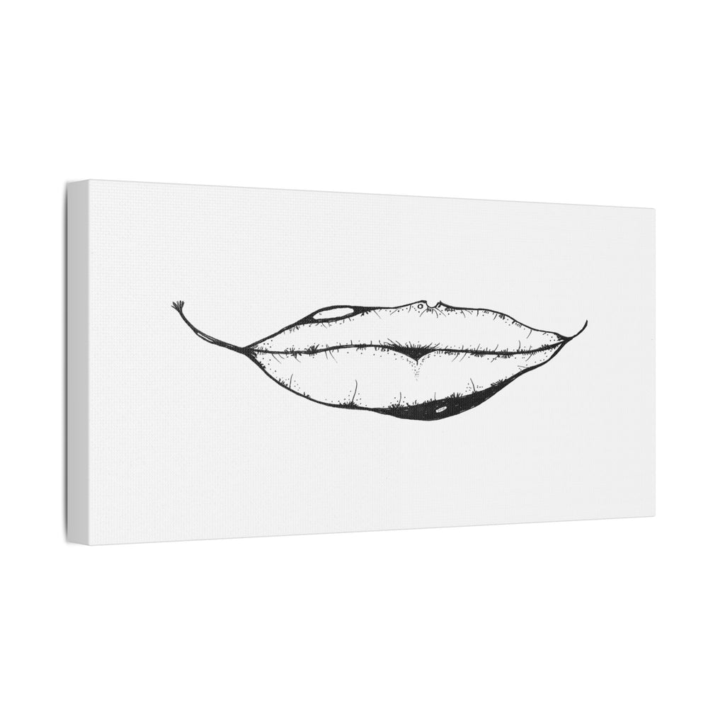 Nature's Kiss Hand-Drawn Art on Satin Canvas Print — Stretched Wall Art
