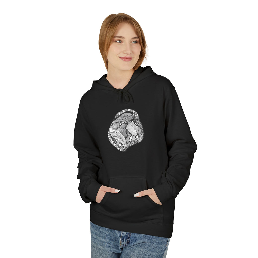 Heart by Feral Wife - Artistic Fleece Hoodie