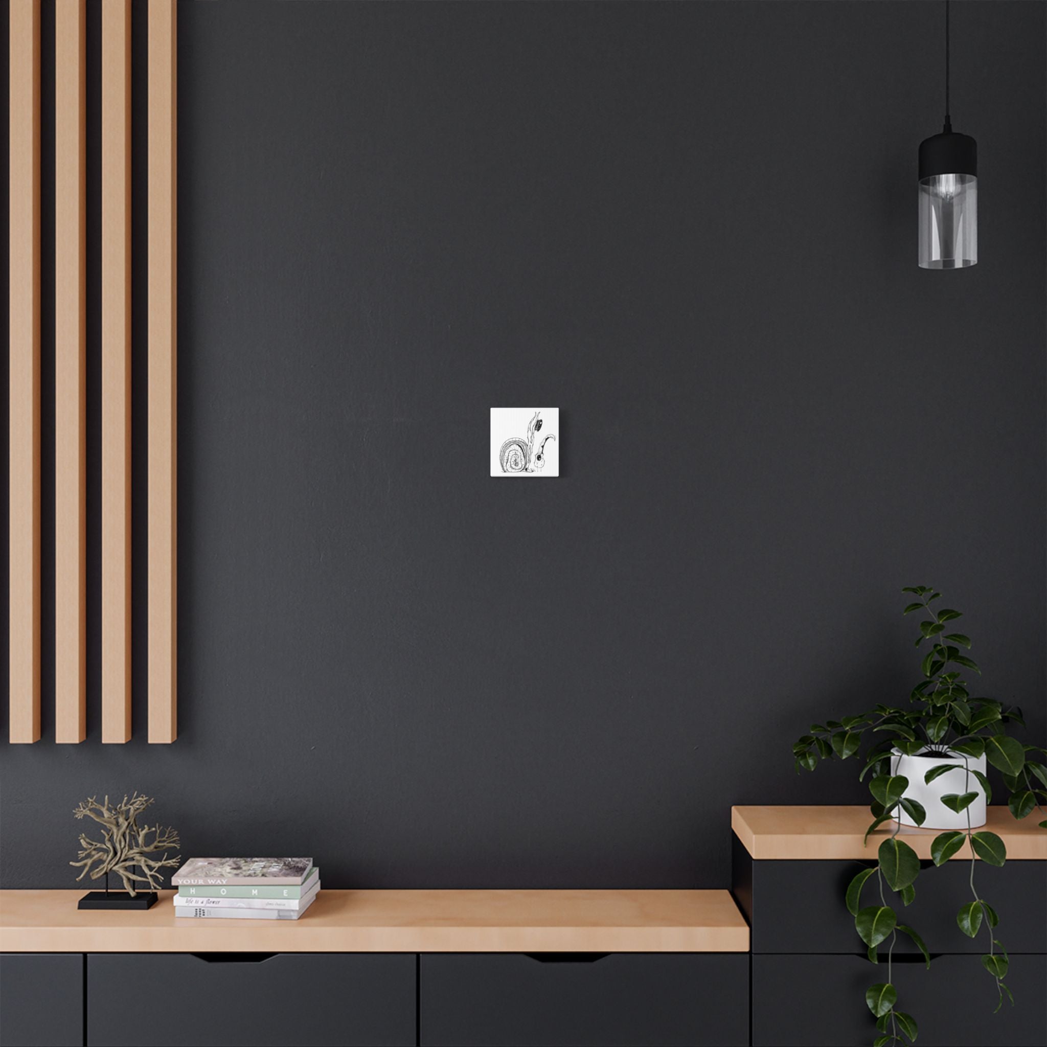 Friends - Line Art Canvas — Minimal Black & White Stretched Print