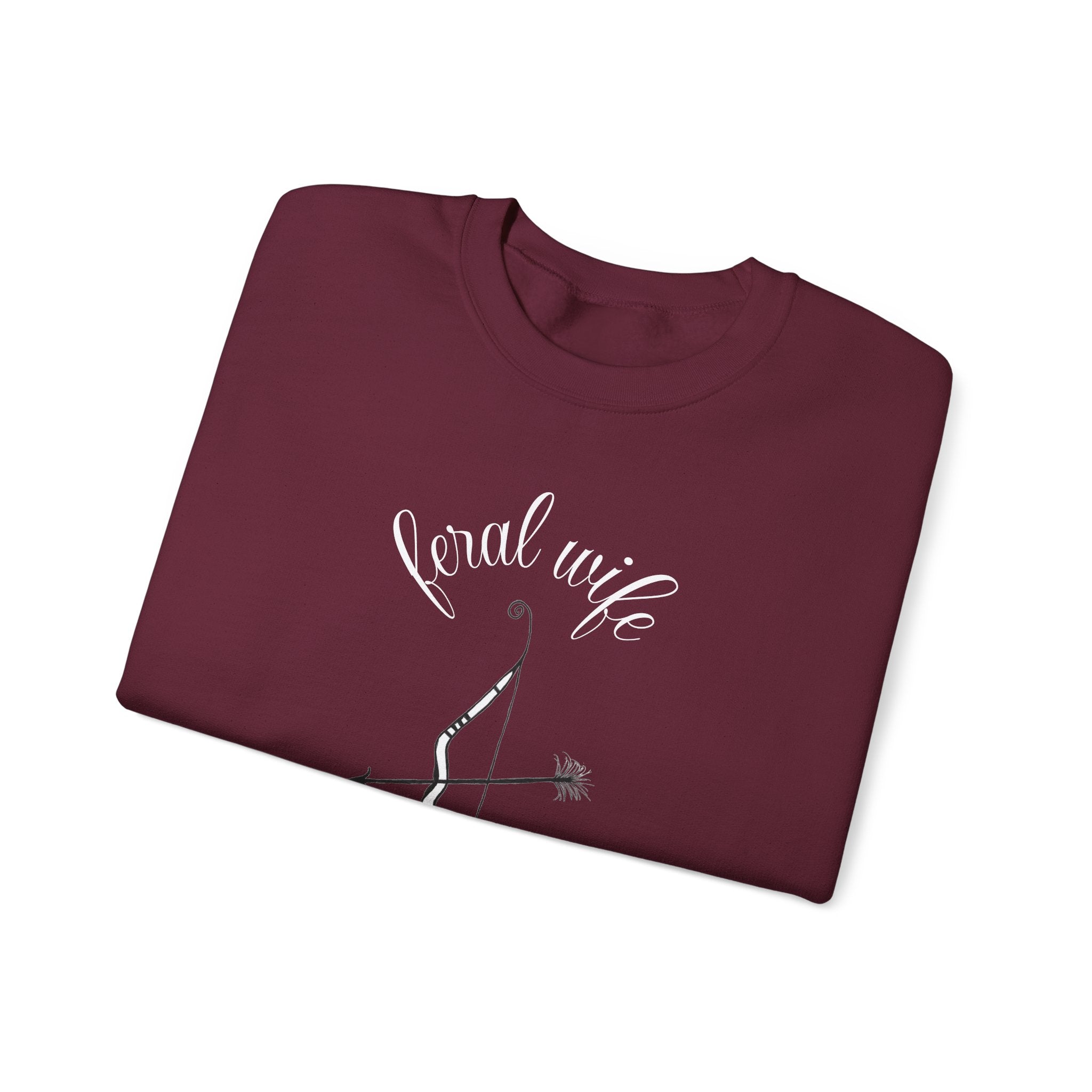 Archery 'Here for the Meat' by Feral Wife Crewneck Sweatshirt