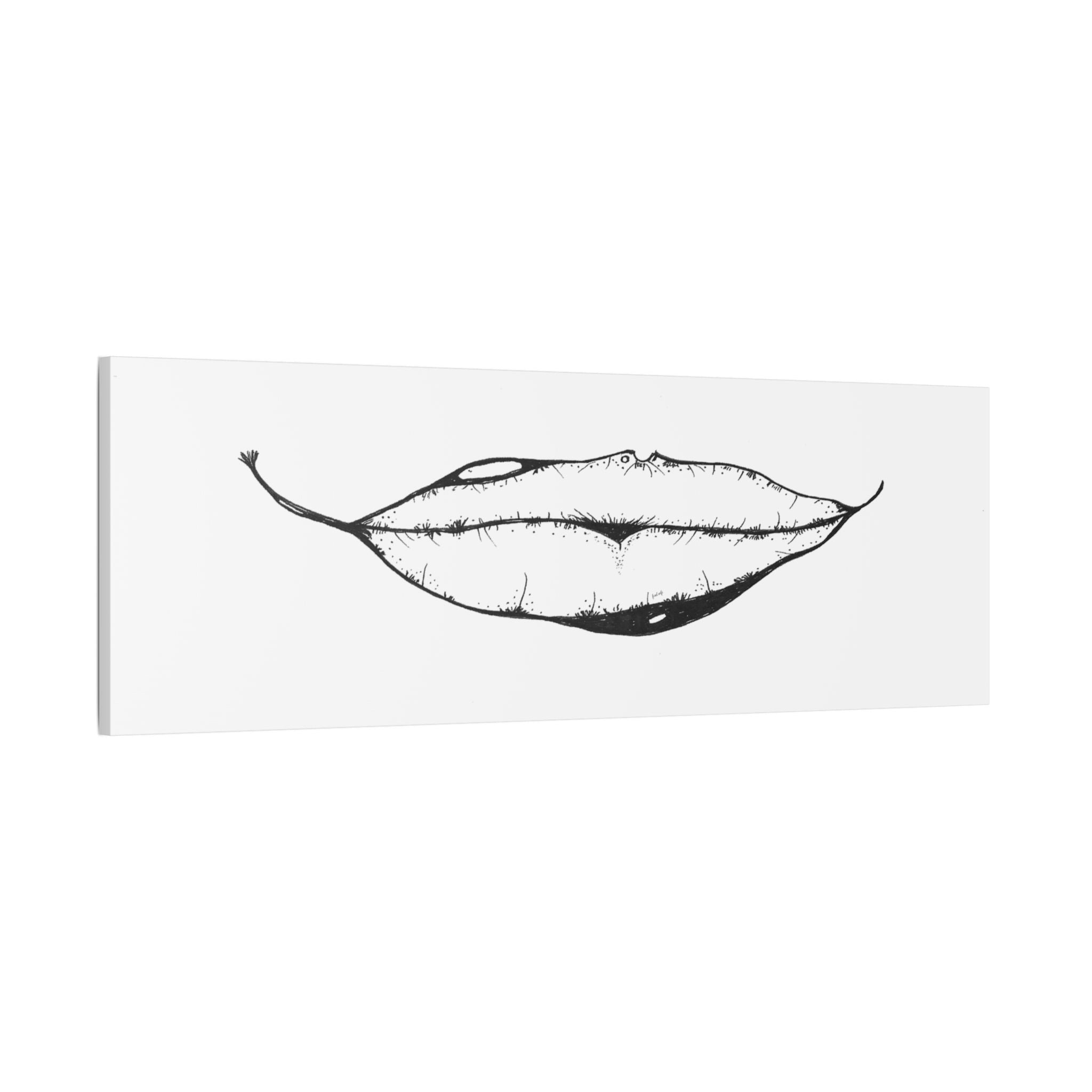 Nature's Kiss Hand-Drawn Art on Satin Canvas Print — Stretched Wall Art