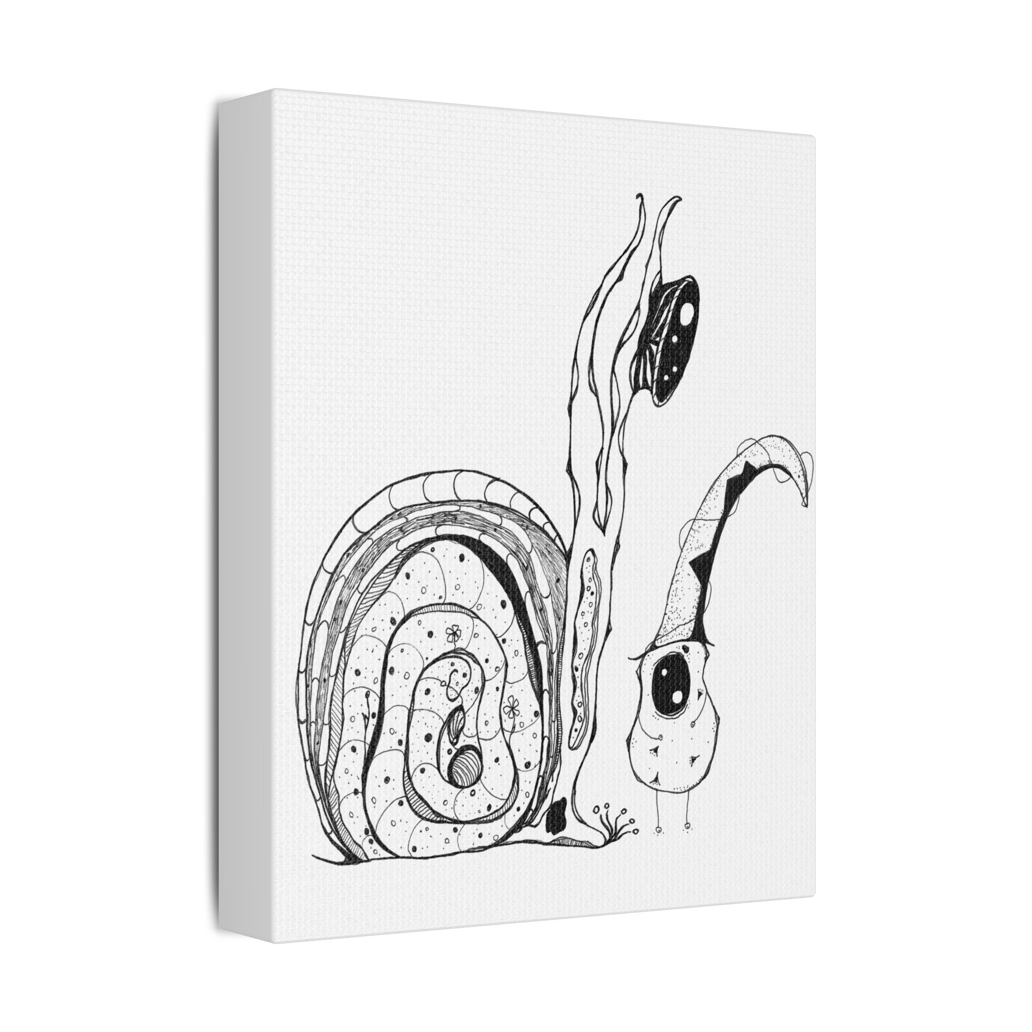 Friends - Line Art Canvas — Minimal Black & White Stretched Print