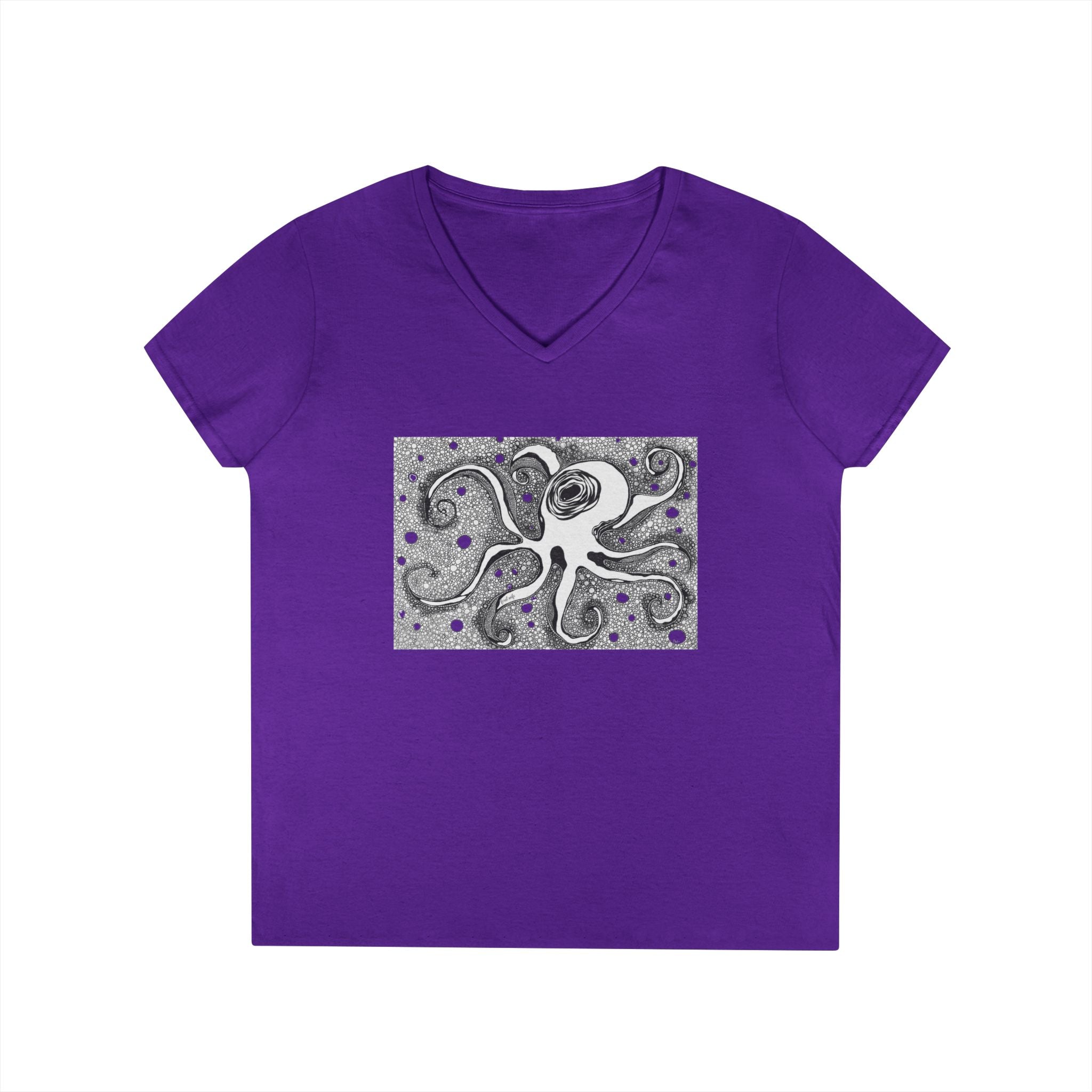 Octopus by Feral Wife - V-Neck T-Shirt