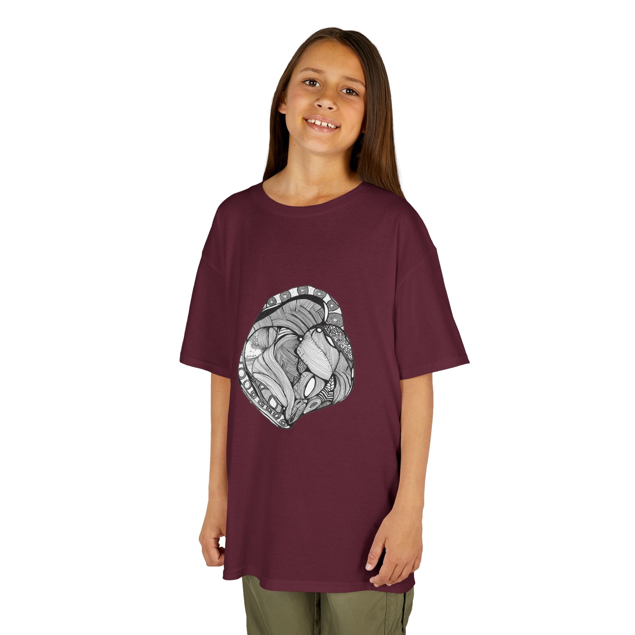Heart by Feral Wife – Youth Semi-Fitted Style T-Shirt