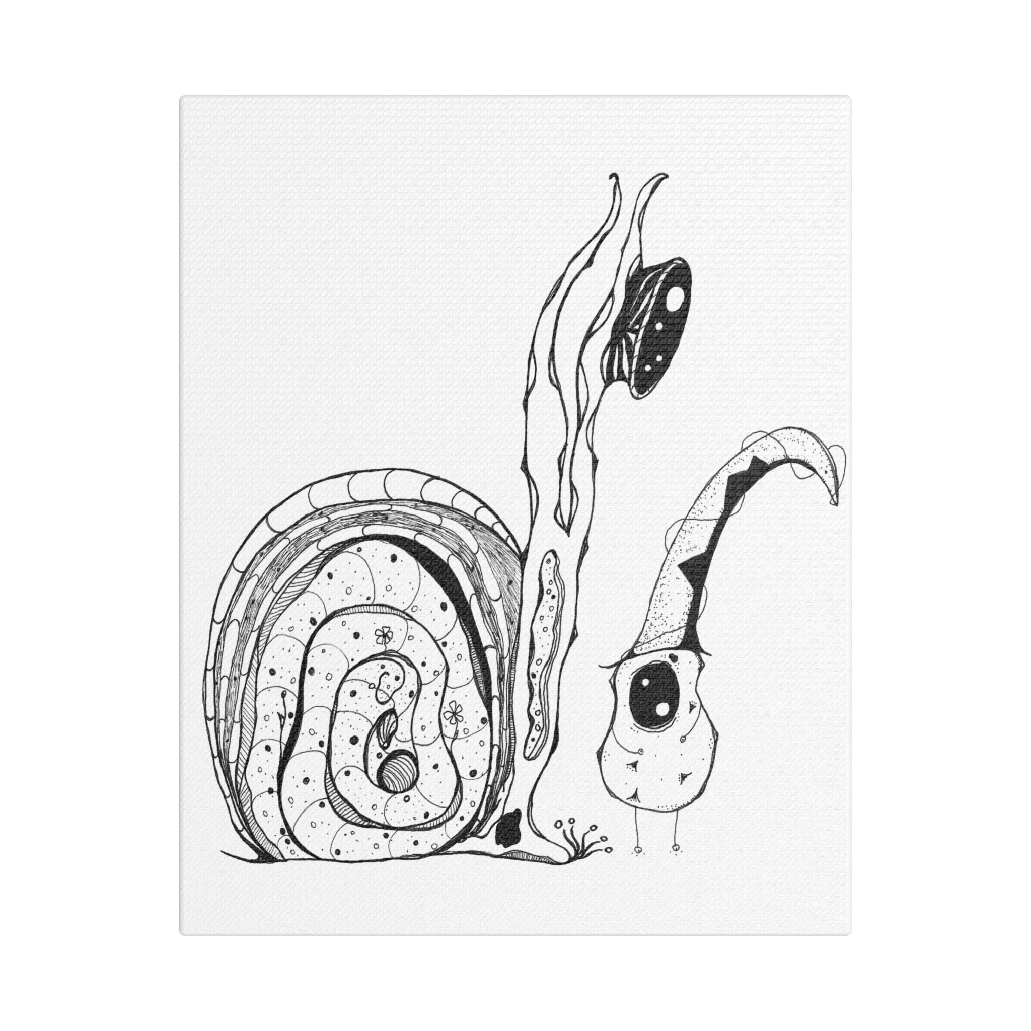 Friends - Line Art Canvas — Minimal Black & White Stretched Print