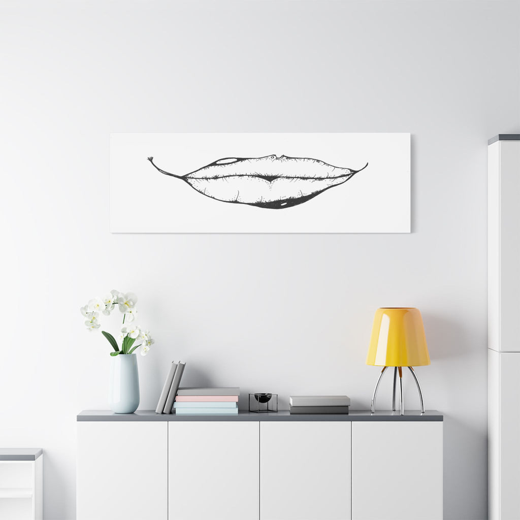 Nature's Kiss Hand-Drawn Art on Satin Canvas Print — Stretched Wall Art